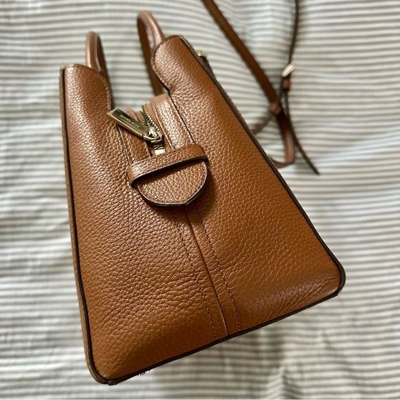 Kate Spade New York Leila Medium Triple Compartment Satchel in Gingerbread Brown - Picture 11 of 14